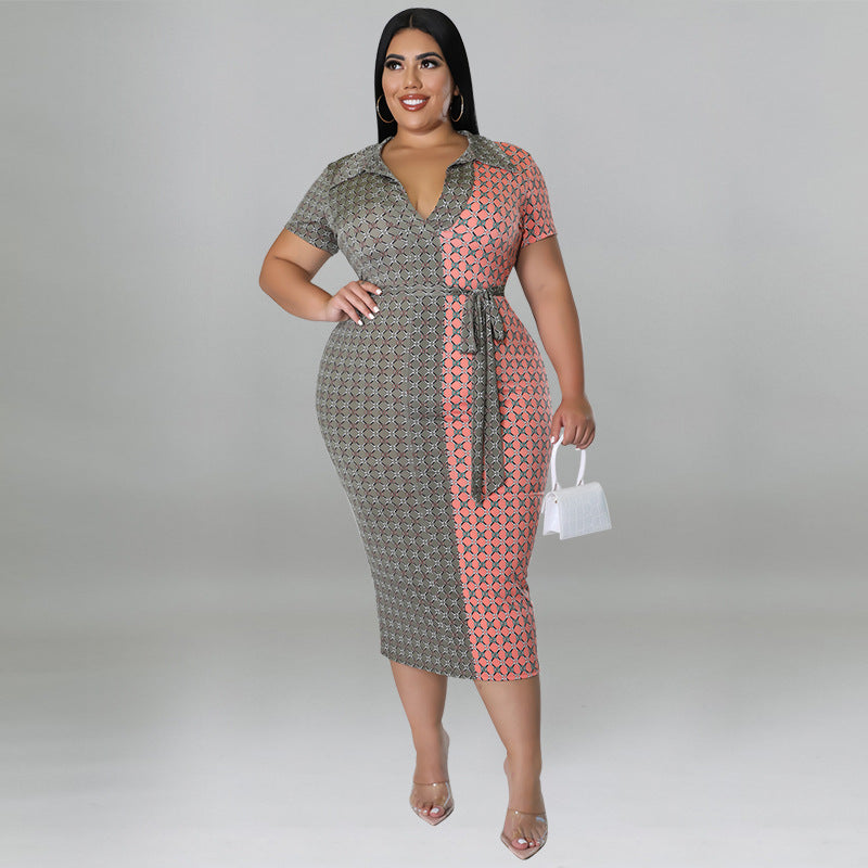 Novika Blouse Collar Sheath Dress