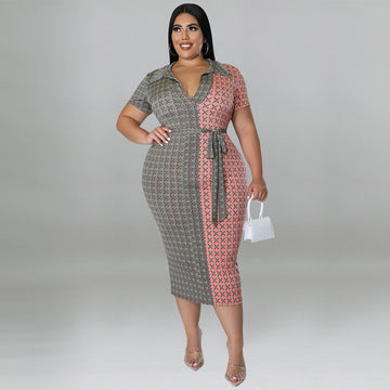Novika Blouse Collar Sheath Dress