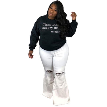 Loose Casual Letter Printing T-shirt