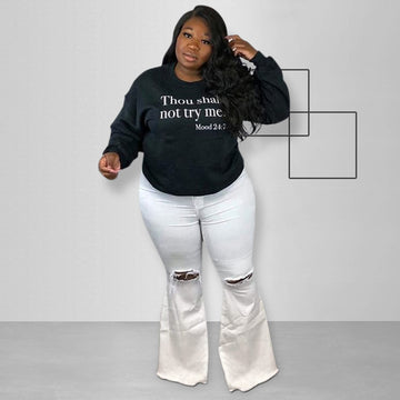 Loose Casual Letter Printing T-shirt