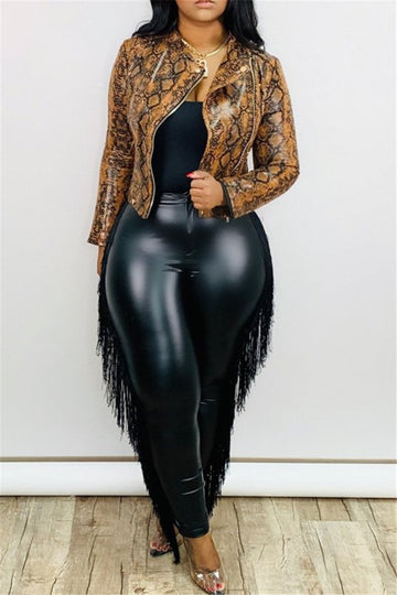 Simone Fringed Leather Pants