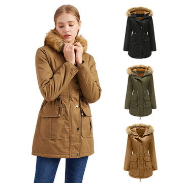 Hooded Fleece Lined Winter Coat