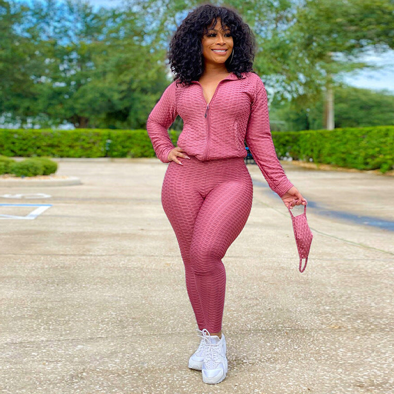 Two Piece Yoga Set With Matching Mask