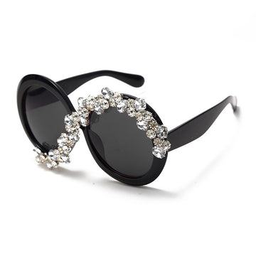 Brenice Round Rhinestone Sunglasses
