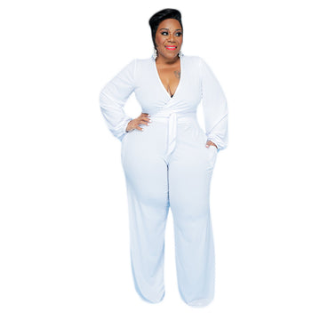 Two Piece Wrap Tie Pant Suit