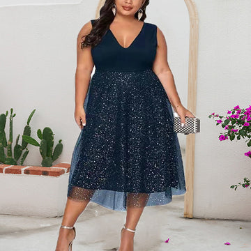 Brielle A-Line Shimmer Dress