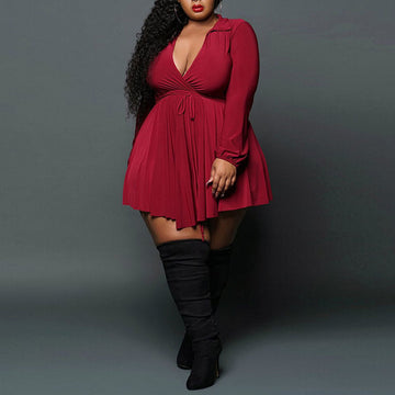 Pullover Long Sleeve Swing Dress