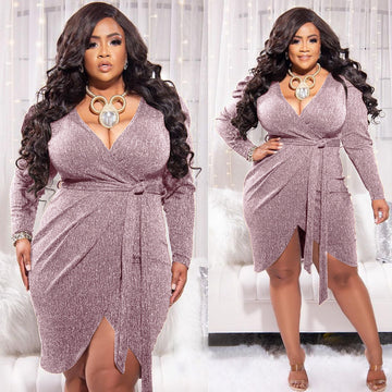 Simone Shimmer Glitter Dress