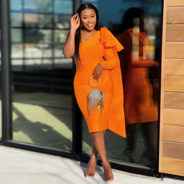 Kaylanna One Sleeve Bow Dress