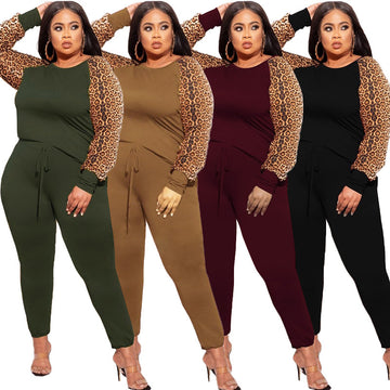 Leopard Print Two Piece Set