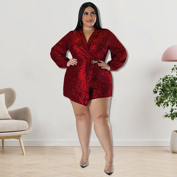 Sevina Sequin Romper