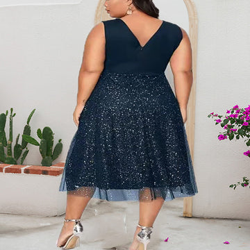 Brielle A-Line Shimmer Dress