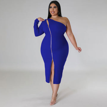 Salisha Front Zipper Dress