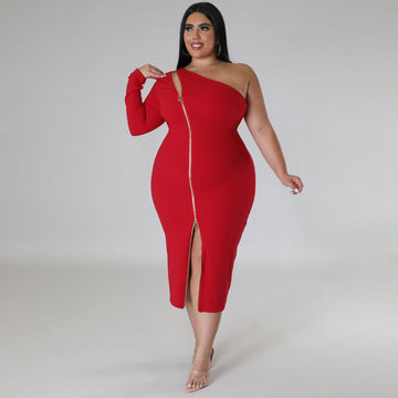 Salisha Front Zipper Dress