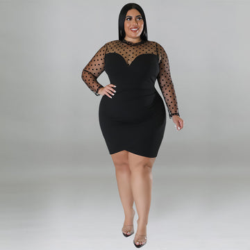 Nova Mesh Long Sleeve Dress