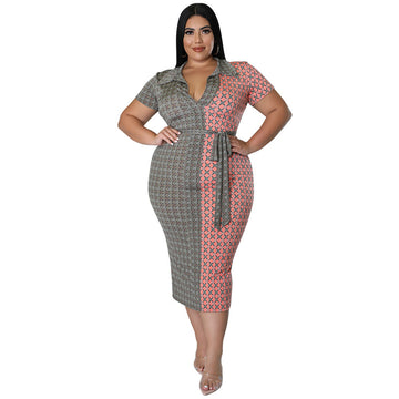 Novika Blouse Collar Sheath Dress