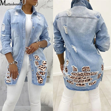 Patchwork Ripped Denim Jacket