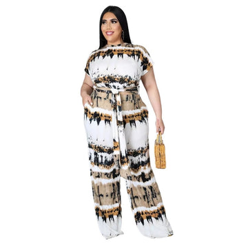 Two Piece Printed Pant Suit